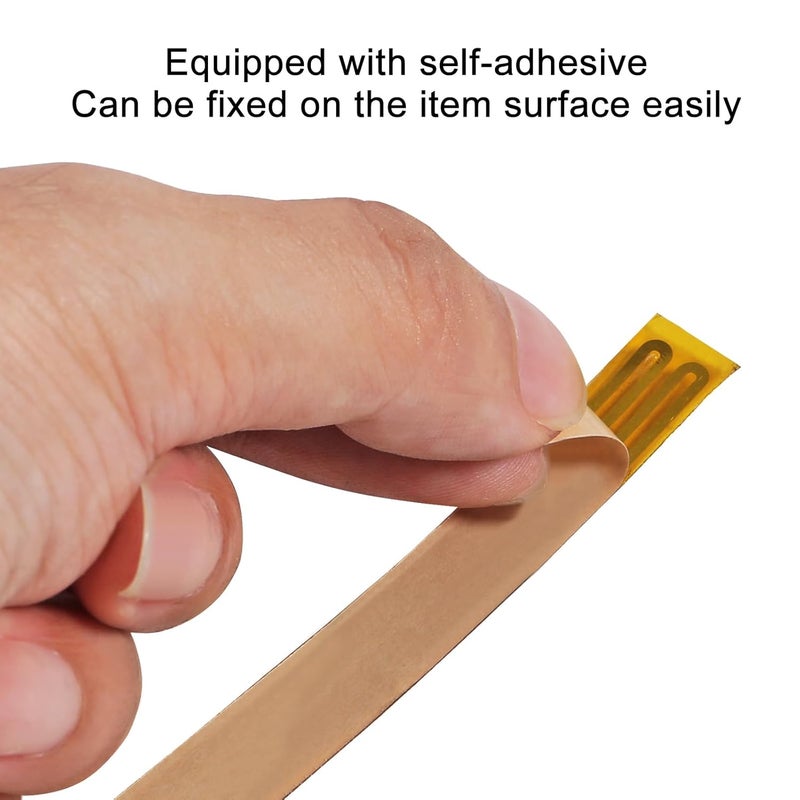 XIITIA 15pcs 10mmx93mm Film Heater Plate Adhesive Pad, PI Heating Elements Film 12V 12W Strip Heater Adhesive Polyimide Heater Plate (12V 12W 10mmx93mm) - Image 5